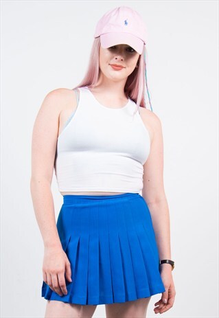 VINTAGE BLUE PLEATED TENNIS SKIRT