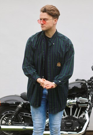 RALPH LAUREN BLAIRE USA HERITAGE CREST BLACK WATCH SHIRT