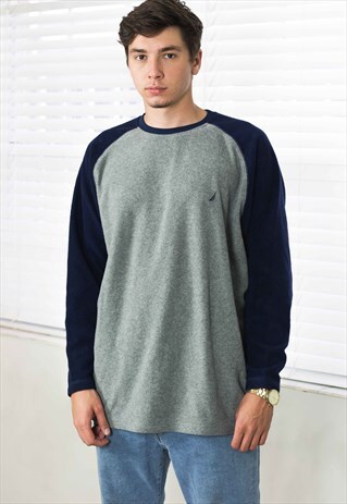 VINTAGE NAUTICA SWEATSHIRT JUMPER LOGO 90S XL 11.8