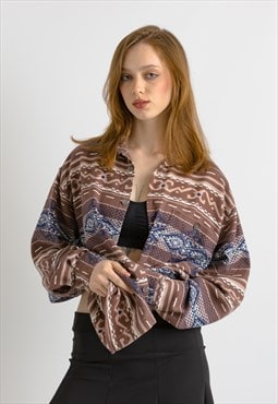 Abstract Pattern Unisex Long Sleeve in Pattern Shirt 7325