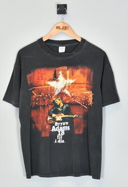 Vintage 1996 Bryan Adams 18 til I die T-Shirt Black Large