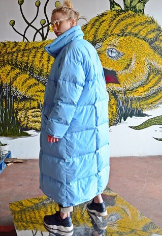VINTAGE WINTER PUFFER REVERSIBLE COAT