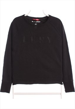 DKNY 90's Crewneck Spellout Sweatshirt Large Black