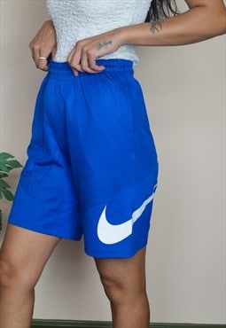 Vintage Nike Shorts with Tick Logo in Blue & White