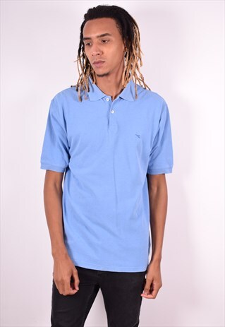 DIADORA MENS VINTAGE POLO SHIRT XL BLUE 90S