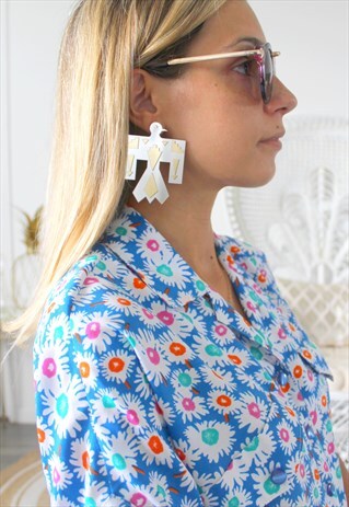 GOLD EARRINGS INDIAN EAGLE SHAPE