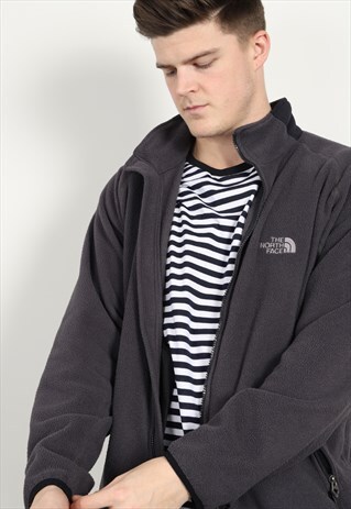 VINTAGE THE NORTH FACE ZIP UP FLEECE GREY