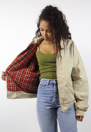 VINTAGE BEIGE HARRINGTON JACKET