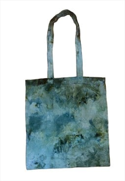 Dark Green Hand Dyed Cotton Tote Bag