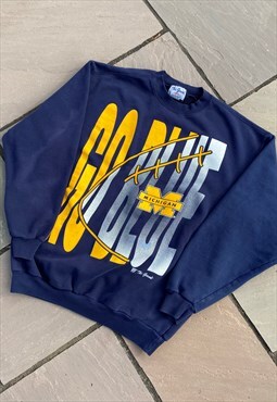NFL 90s Michigan Wolverines Sweatshirt 