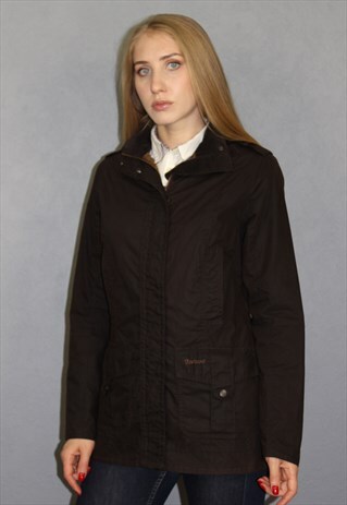 WOMENS BARBOUR LADIES UTILITY WAX JACKET BLACK