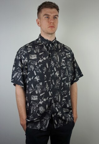 PURE SILK PATTERNED SHIRT