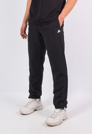 ADIDAS BLACK TRACKSUIT BOTTOMS JOGGERS