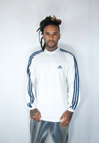 ADIDAS WHITE LIGHTWEIGHT SWEATSHIRT
