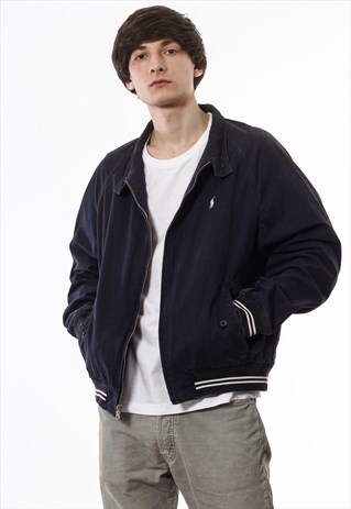 VINTAGE POLO RALPH LAUREN HARRINGTON 90S BLACK