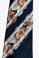 VINTAGE 90S LEONARD STRIPED FLORAL PRINT TIE