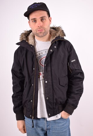 WOOLRICH MENS VINTAGE JACKET MEDIUM BLACK 90S