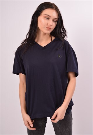 VINTAGE VALENTINO T-SHIRT TOP NAVY BLUE
