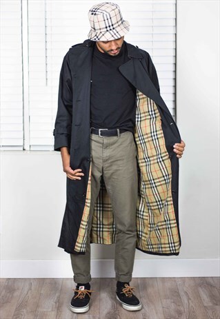 VINTAGE BURBERRY TRENCH COAT 90S X 40.9