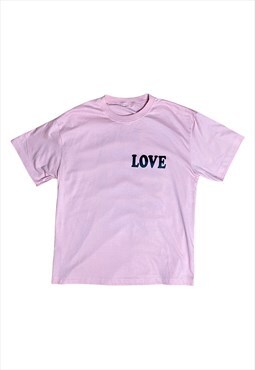 Love Graphic T Shirt Pink