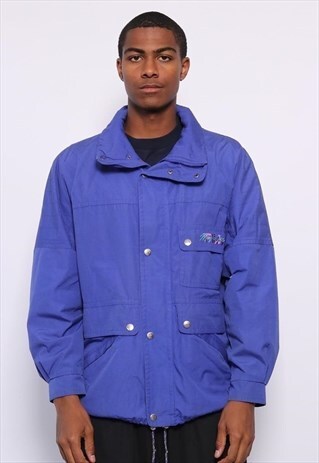 VINTAGE FILA LOGO JACKET BLUE