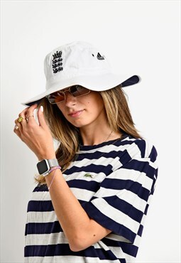 Adidas vintage boonie hat unisex summer tourist bucket white