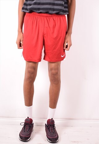 NIKE MENS VINTAGE SHORTS MEDIUM RED 90S