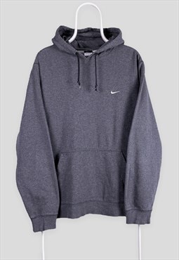 Vintage Nike Grey Hoodie Embroidered Swoosh XXL