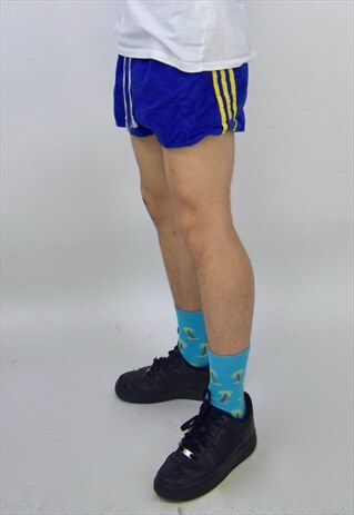 VINTAGE 90'S ADIDAS BLUE & YELLOW SHORTS