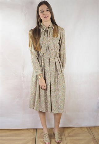VINTAGE PASTEL PAISLEY DRESS