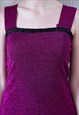 BRIGHT SHINY PINK HANDMADE VINTAGE DRESS