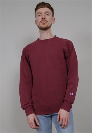 VINTAGE CHAMPION 90'S OVERSIZED BURGUNDY SWEATER