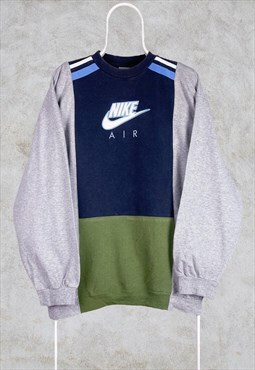 Vintage Reworked Nike Sweatshirt Spell Out Embroidered XL