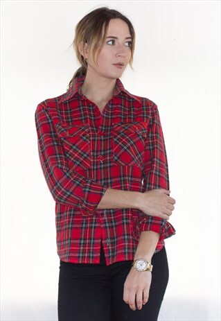VINTAGE WORN IN TARTAN SHIRT