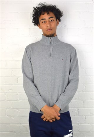 VINTAGE 90'S TOMMY HILFIGER 1/4 ZIP SWEATSHIRT