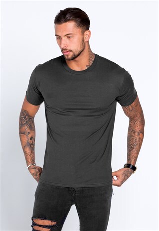 ESSENTIAL BLANK T-SHIRT - SMOKE GREY