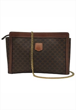Vintage Celine Wallet Reworked, Leather Triumph logo, Brown