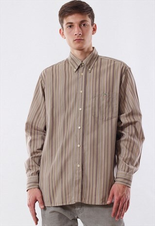 VINTAGE LACOSTE 90S BROWN LONG SLEEVE