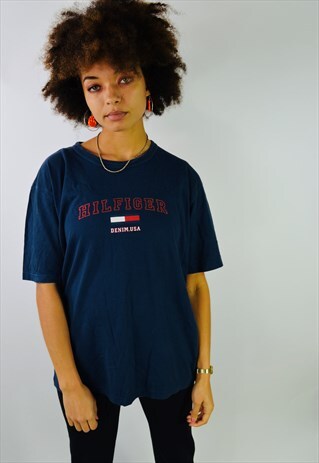 TOMMY HILFIGER FLAG BLUE BAGGY T SHIRT
