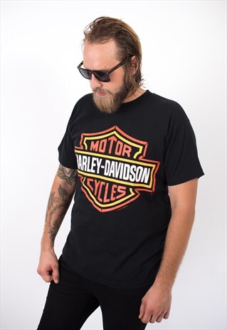 VINTAGE 90S BLACK AUTHENTIC HARLEY-DAVIDSON T-SHIRT