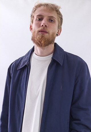 VINTAGE MENS YSL YVES SAINT LAURENT HARRINGTON WINTER JACKET
