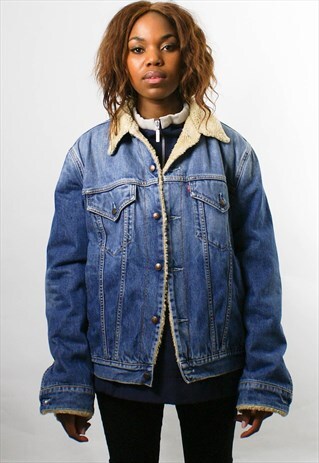 LEVI'S SHERPA FAUX FUR LINED DENIM JACKET, LIGHT