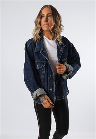 DENIM JACKET DIESEL OVERSIZED FITTED VINTAGE UK 18 (2DM)