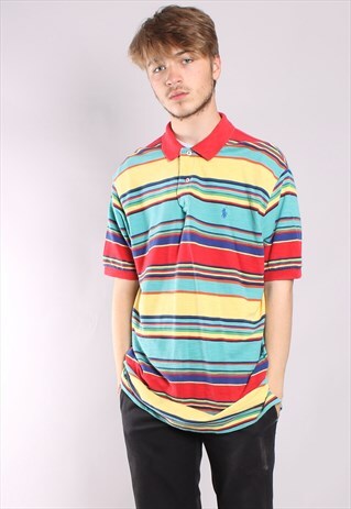VINTAGE POLO RALPH LAUREN STRIPED POLO SHIRT