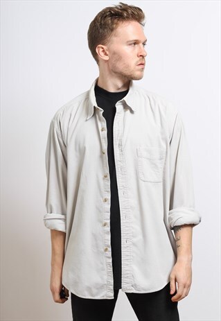 VINTAGE CORDUROY SHIRT WHITE