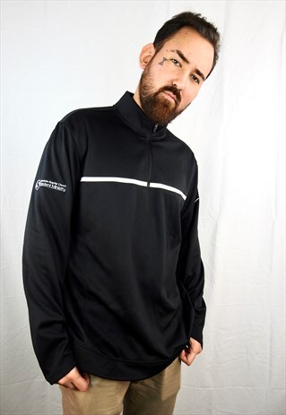 VINTAGE BLACK 1/4 ZIP NIKE GOLF JUMPER