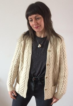 Vintage Cable Knit Cardigan 
