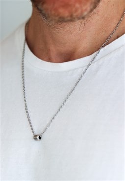 Chain necklace for men silver bead gift for him festival