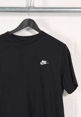 Vintage Nike T-Shirt in Black Crewneck Lounge Tee Large