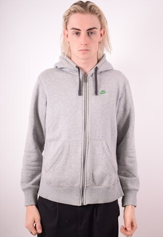 NIKE MENS VINTAGE HOODIE JACKET MEDIUM GREY 90S